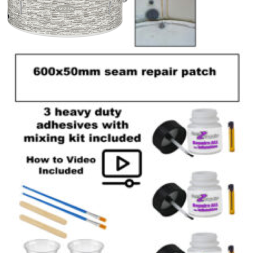Lay-Z-Spa Vancouver Faulty Seam Repair Patch with Glue
